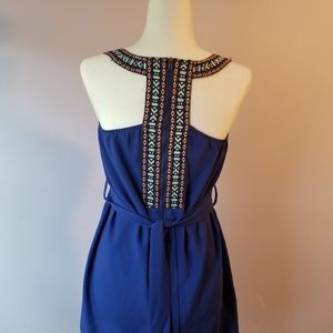 Embroidered Dress | Open Back | Size Small